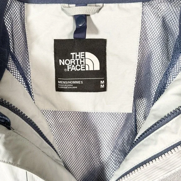 The North Face hooded coat NEW NWT Alpine men's medium gray pinstripe FREE SHIP - Picture 3 of 7